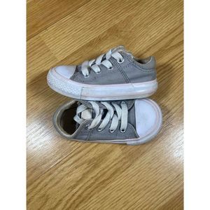 Converse All Star Toddler Girls Boys Size 5 Medium Gray Low Top Fabric 760908f